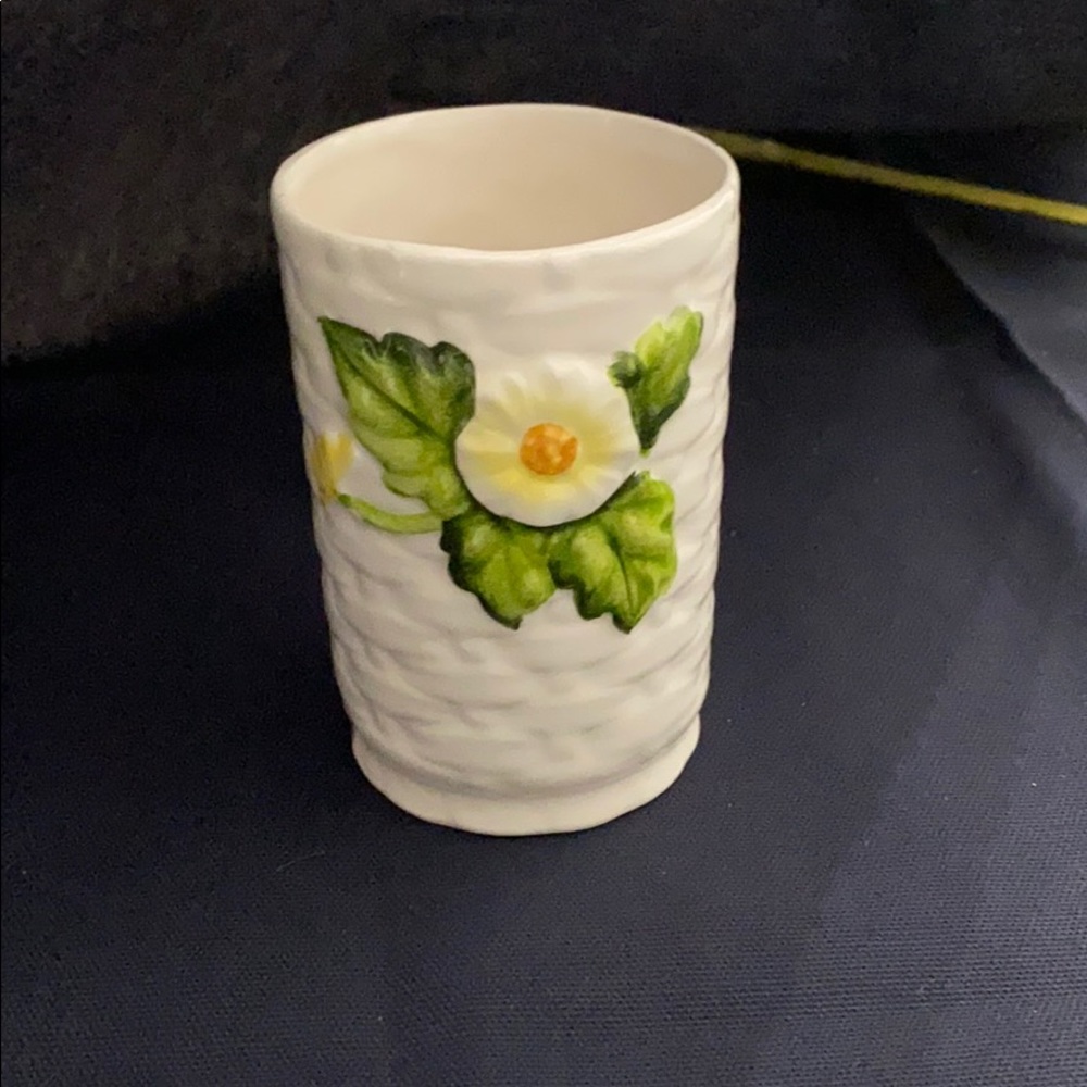 Lefton juice glass Rustic Daisy